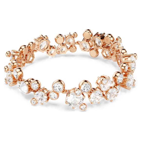 Constella bracelet, Round cut, White, 18K rose gold finish - Swarovski, 5760993