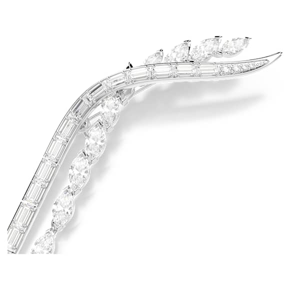 Spilla Mesmera, Taglio misto, Bianca, Placcato rodio - Swarovski, 5761004