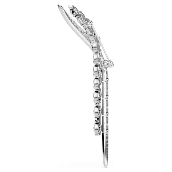 Mesmera brooch, Mixed cuts, White, Rhodium plated - Swarovski, 5761004