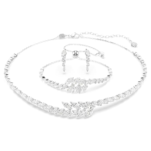 Mesmera セット, セット(3), マーキスカット, ホワイト, ロジウム・プレーティング - Swarovski, 5762135