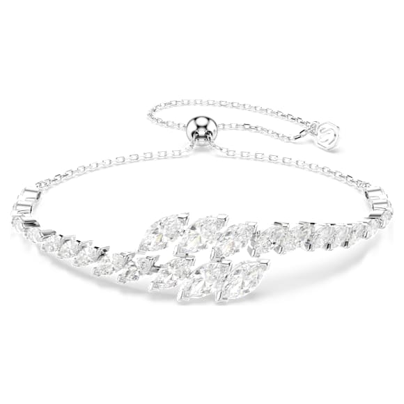 Komplet Mesmera, Komplet (3), Markizni rez, Bela, Prevleka iz rodija - Swarovski, 5762135