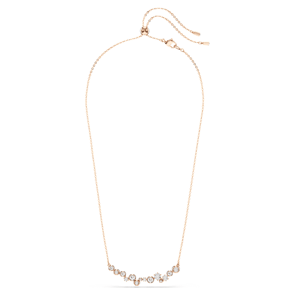 Constella necklace, Round cut, White, 18K rose gold finish - Swarovski, 5762348