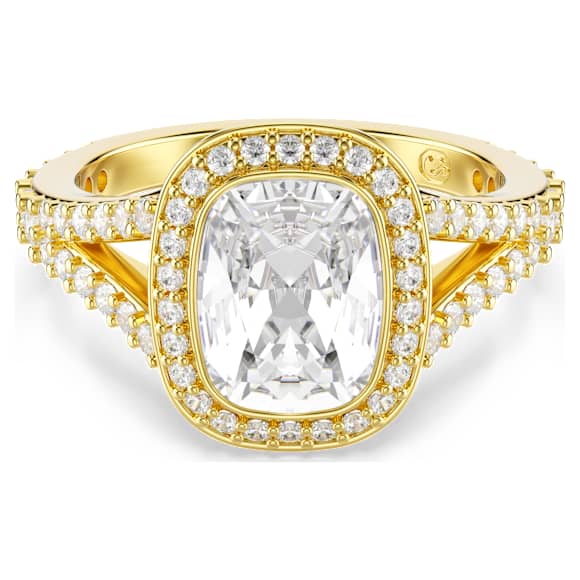 Una Angelic リング, クッションカット, ホワイト, 18Kゴールドコーティング - Swarovski, 5762626