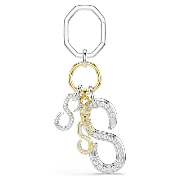 Handtaschen-Charm, Rundschliff, Weiß, Metallmix - Swarovski, 5763019