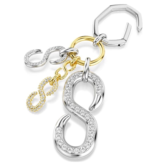 Accesorio para bolso, Talla redonda, Blanco, Combinación de acabados metálicos - Swarovski, 5763019