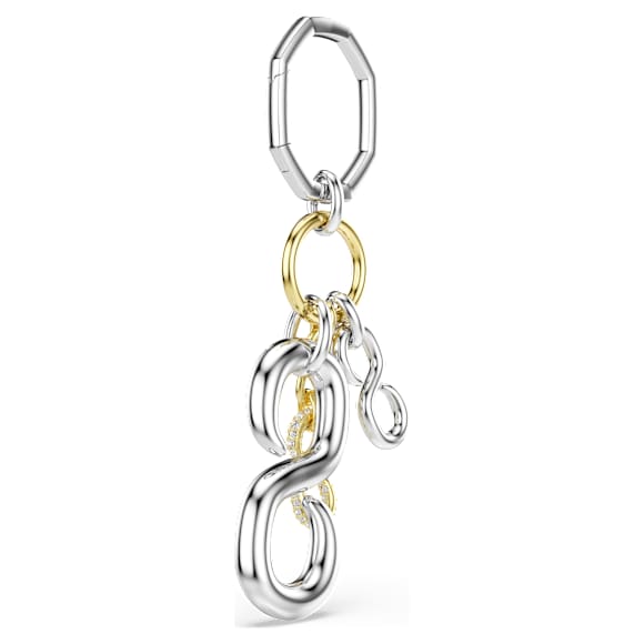 Bag charm, Round cut, White, Mixed metal finish - Swarovski, 5763019