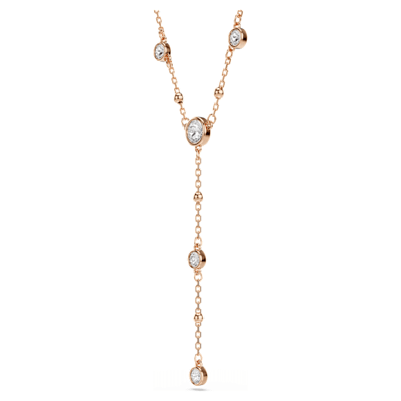 Collier en Y Imber, Taille ronde, Blanc, Doré à l’or rose 18 carats (750/1000) - Swarovski, 5763813
