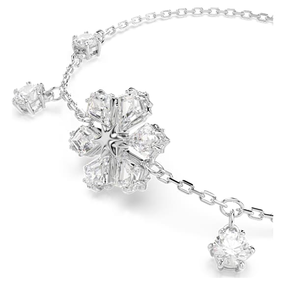 Βραχιόλι Idyllia, Μείξη κοπών, Χιονονιφάδα, Λευκό, Επιμετάλλωση ροδίου - Swarovski, 5764146