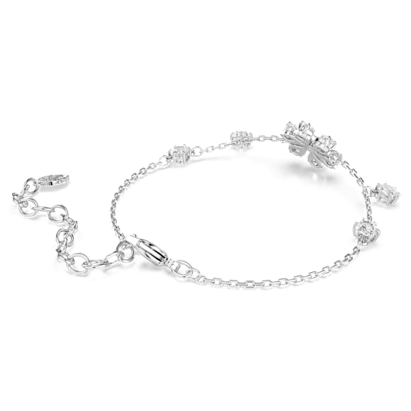 Idyllia Bileklik, Karışık kesimler, Kar tanesi, Beyaz, Rodyum kaplama - Swarovski, 5764146