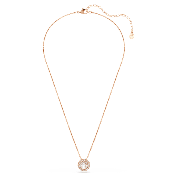 Sublima จี้สร้อยคอ, เจียระไนทรงกลม, ขาว, ตกแต่งผิวด้วยโรสโกลด์ 18K - Swarovski, 5764190