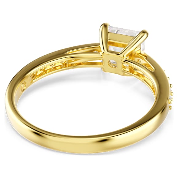 Attract Yüzük, Kare kesim, Pavé, Beyaz, 18k altın rengi yüzey - Swarovski, 5764193