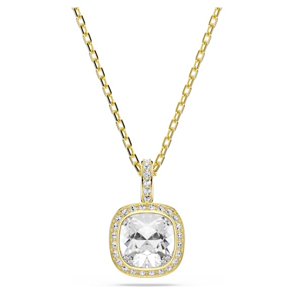 Pendente Una Angelic, Taglio Cushion, Bianco, Finitura oro 18K - Swarovski, 5764761