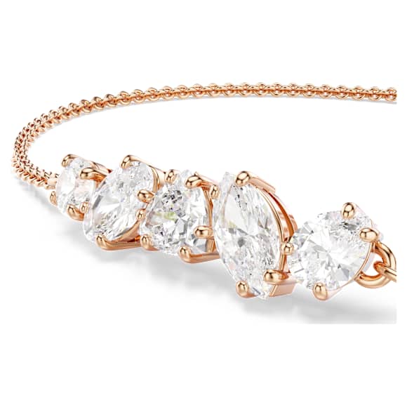 Mesmera armband, Verschillende slijpvormen, Wit, 18k roségouden afwerking - Swarovski, 5764801