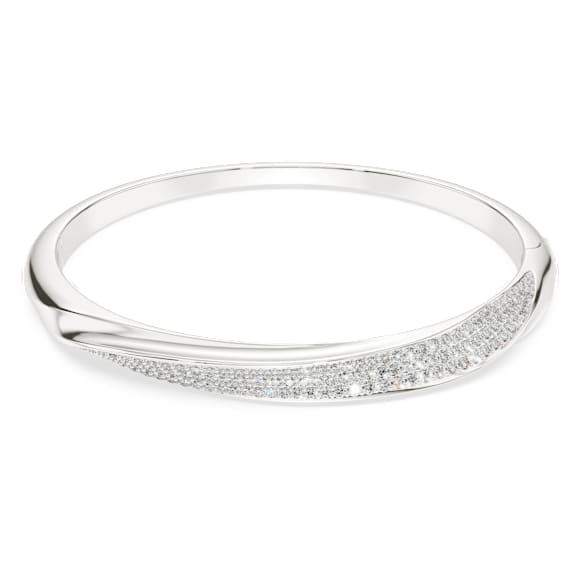 Swarovski Classica bangle, Round cut, White, Sterling silver - Swarovski, 5764808