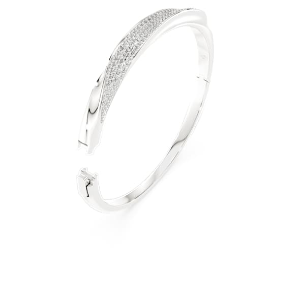 Swarovski Classica bangle, Round cut, White, Sterling silver - Swarovski, 5764808