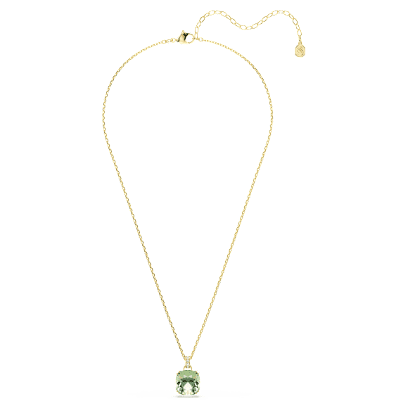 Pendentif Millenia, Taille coussin, Vert, Doré à l’or 18 carats (750/1000) - Swarovski, 5764821