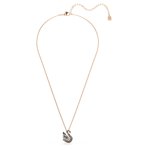 Pendente Swan, Taglio misto, Cigno, Grigio, Finitura oro rosa 18K - Swarovski, 5764882