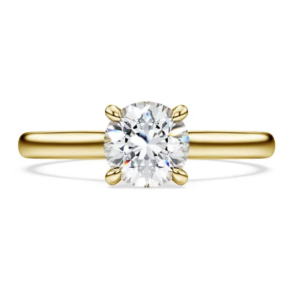 Eternity solitaire-ring, Laboratorium-diamanten 1,0 ct tw, Round-vorm, 18K geelgoud - Swarovski, 5764891