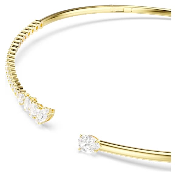 Mesmera 束颈项链, 混合切割, 白色, 金色饰面 - Swarovski, 5765320