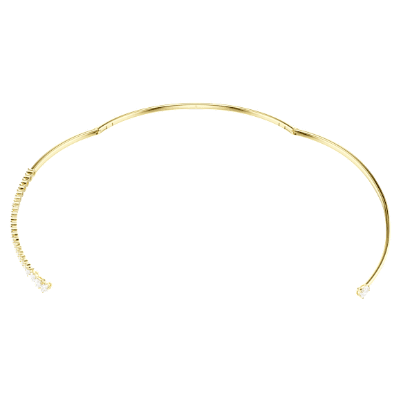 Mesmera 束颈项链, 混合切割, 白色, 金色饰面 - Swarovski, 5765320