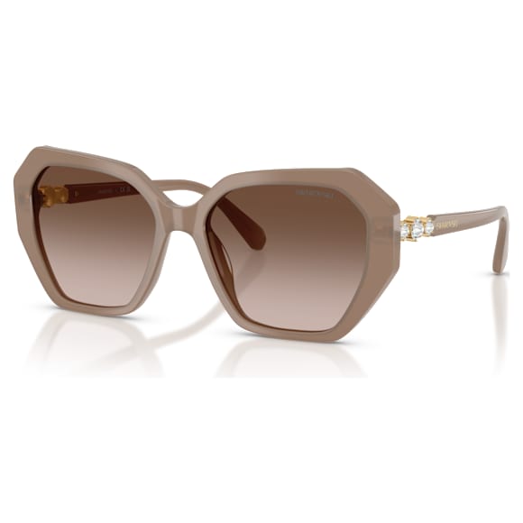 Sunglasses, Square shape, SK6017, Brown - Swarovski, 5765703