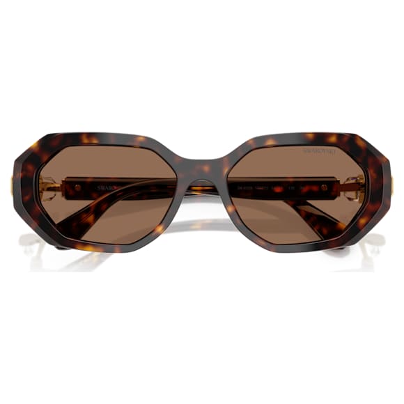 Sunglasses, Octagon shape, SK6028, Brown - Swarovski, 5765721