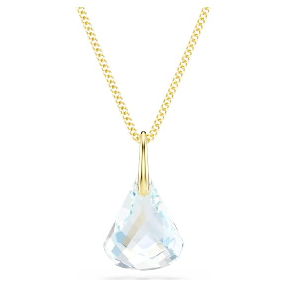 Obesek Lunar, Ovalni rez, Bel, V videzu 18-karatnega zlata - Swarovski, 5766797