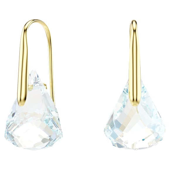 Viseči uhani Lunar, Ovalni rez, Beli, V videzu 18-karatnega zlata - Swarovski, 5766798
