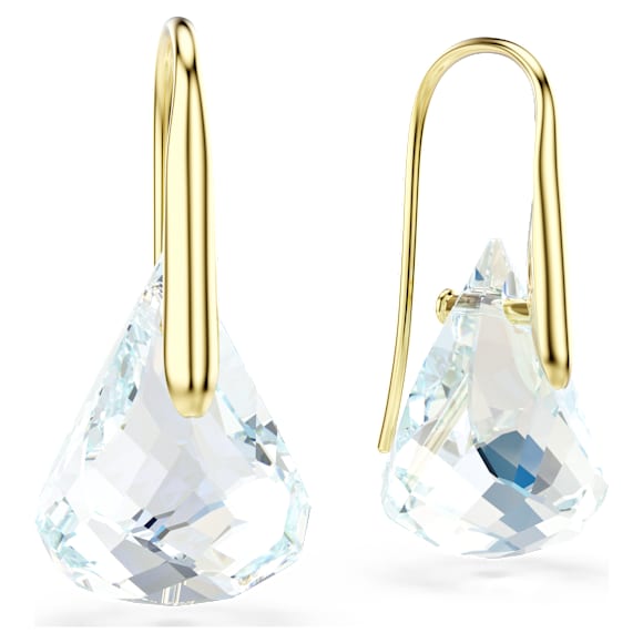 Orecchini pendenti Lunar, Taglio Oval, Bianchi, Finitura oro 18K - Swarovski, 5766798