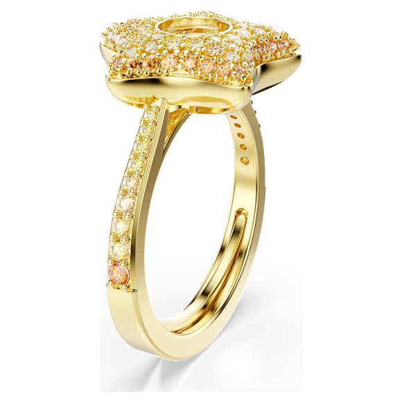 Sublima ring, Round cut, Star, Multicoloured, 18K gold finish - Swarovski, 5767345
