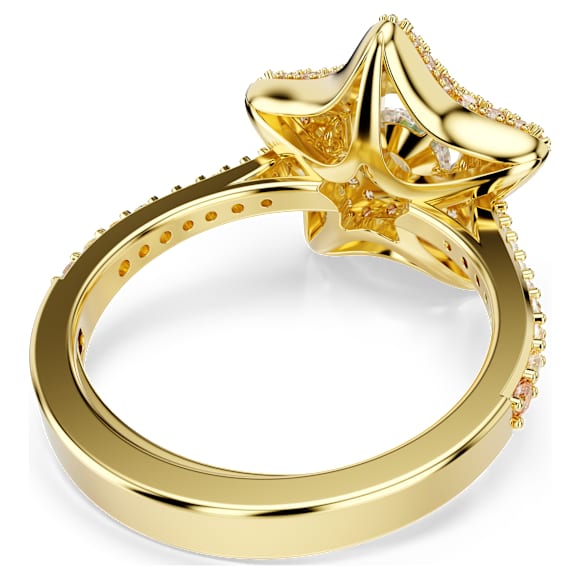 Sublima ring, Round cut, Star, Multicoloured, 18K gold finish - Swarovski, 5767345
