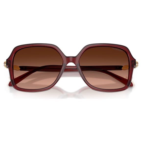 Sunglasses, Square shape, SK6067, Burgundy - Swarovski, 5767682