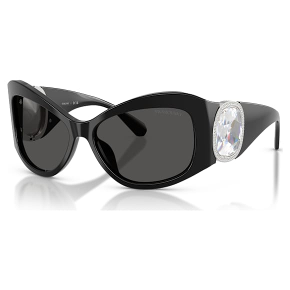 Zonnebril, Vlindervorm, SK6074, Zwart - Swarovski, 5767699