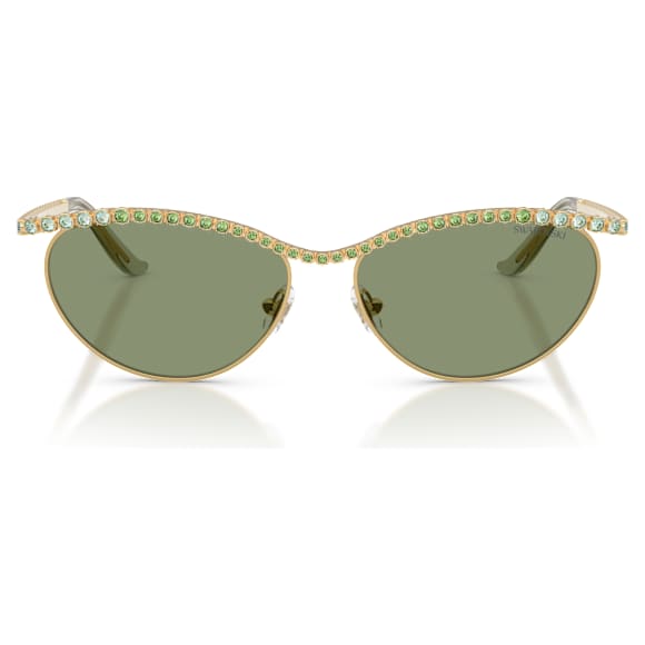 Sunglasses, Cat-Eye shape, SK7046, Green - Swarovski, 5767703