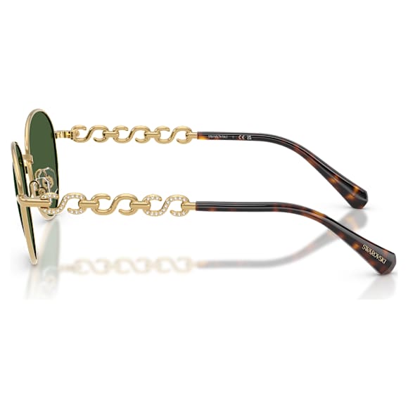 太陽眼鏡, 圓形, SK7049, 金色 - Swarovski, 5767708