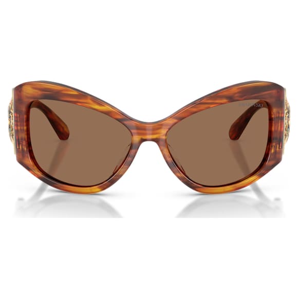 Sunglasses, Butterfly shape, SK6074, Havana - Swarovski, 5767822