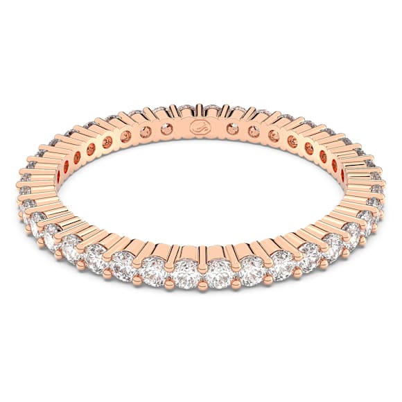 Matrix Vittore 戒指, 圆形切割, 白色, 玫瑰金色饰面 - Swarovski, 5771272