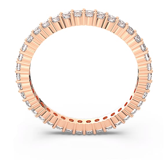 Matrix Vittore 戒指, 圆形切割, 白色, 玫瑰金色饰面 - Swarovski, 5771273