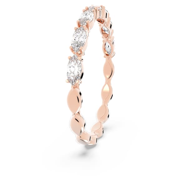 Matrix Vittore 戒指, 榄尖形切割, 白色, 玫瑰金色饰面 - Swarovski, 5771276