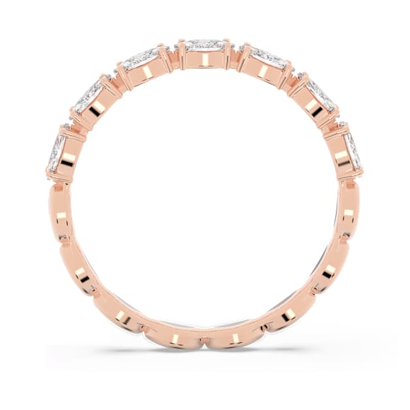 Matrix Vittore 戒指, 榄尖形切割, 白色, 玫瑰金色饰面 - Swarovski, 5771277