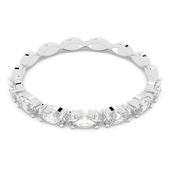 Matrix Vittore 戒指, 榄尖形切割, 白色, 镀铑 - Swarovski, 5771278