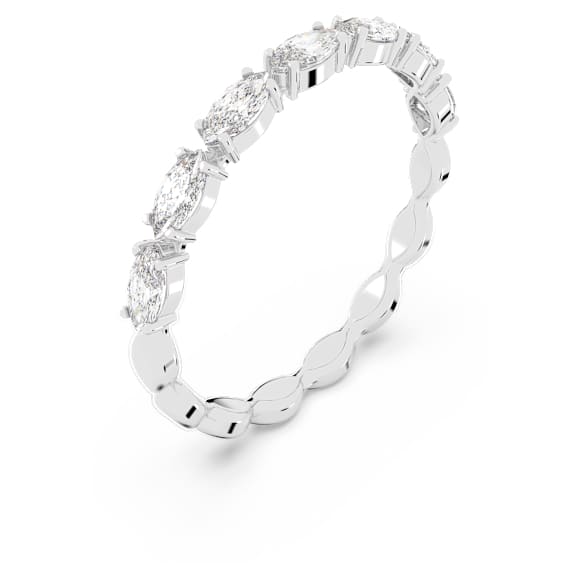 Matrix Vittore 戒指, 榄尖形切割, 白色, 镀铑 - Swarovski, 5771278