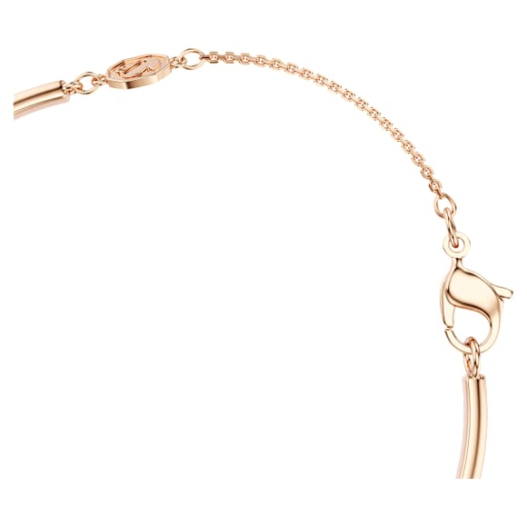 Hyperbola 手镯, 混合切割, 蝴蝶结, 白色, 玫瑰金色饰面 - Swarovski, 5772505