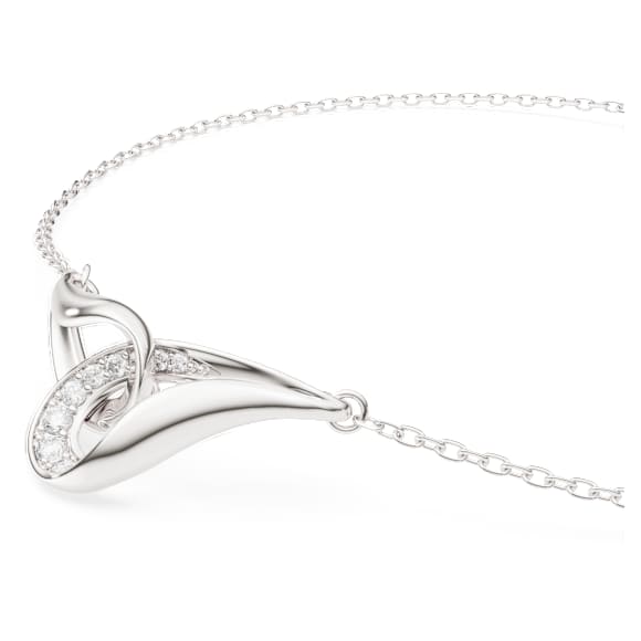 Swarovski Classica bracelet, Round cut, Interlocking, White, Sterling silver - Swarovski, 5778023