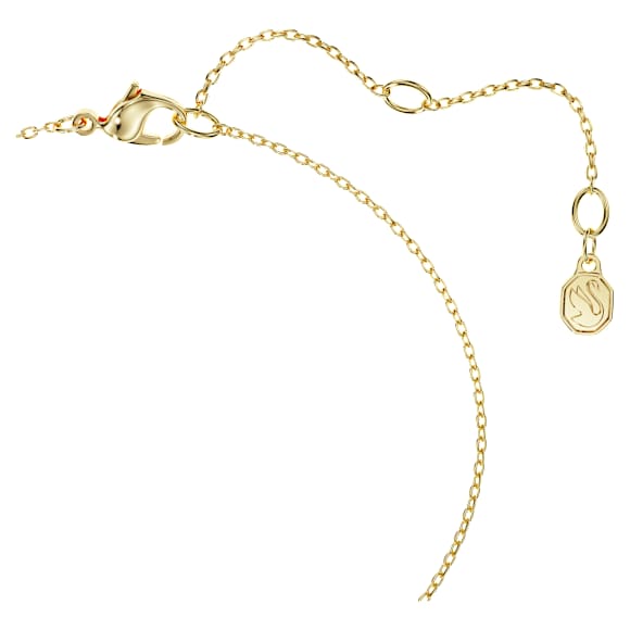 Swarovski Classica 手鏈, 圓形切割, 環環相扣, 白色, 925 銀, 鍍金（金色飾面） - Swarovski, 5778079