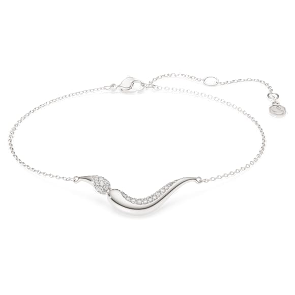 Bracelet Swarovski Classica, Taille ronde, Blanc, Argent sterling - Swarovski, 5778085