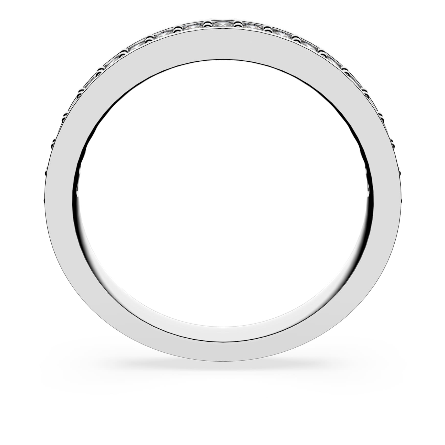 Matrix ring, White, Rhodium plated by SWAROVSKI