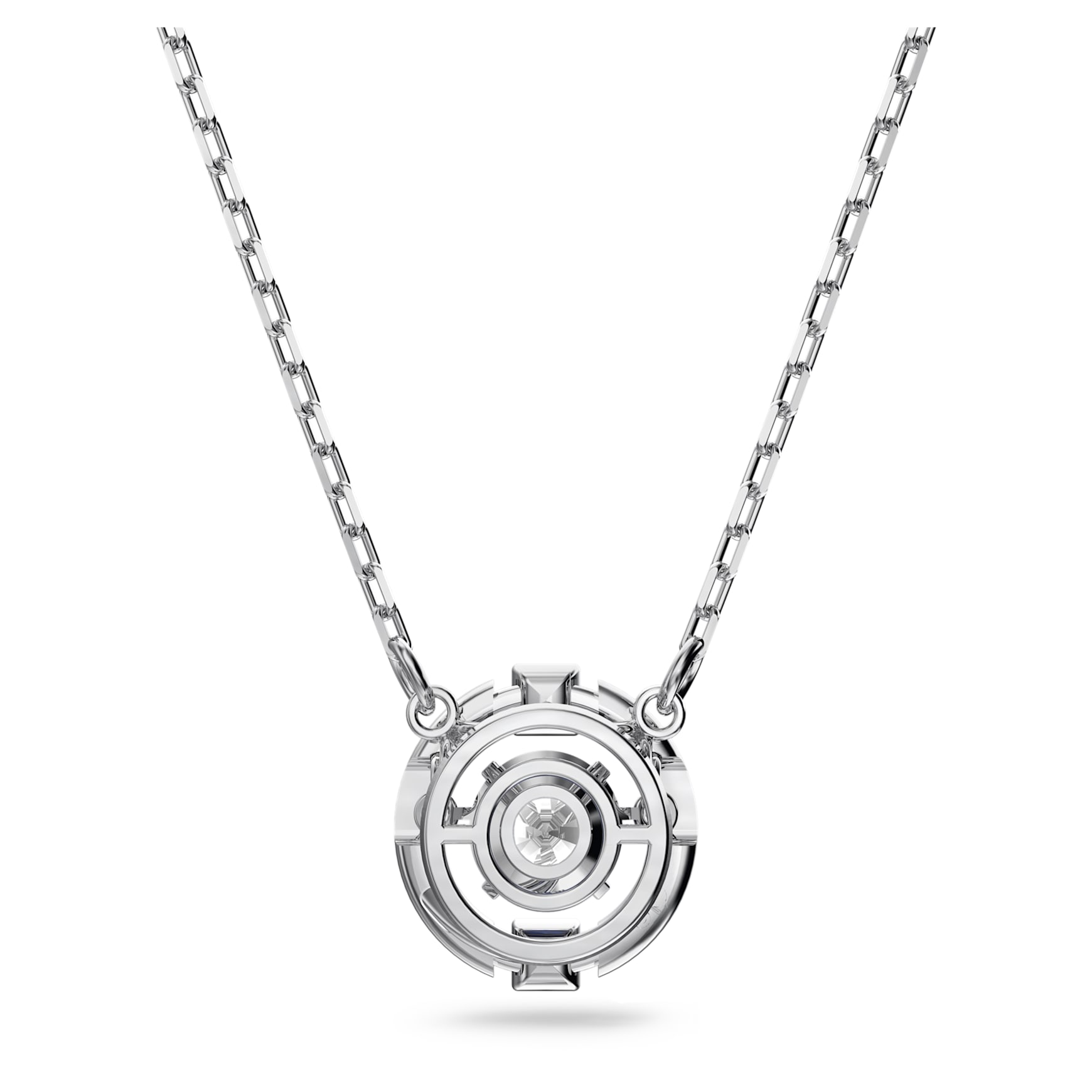 Una necklace, Round cut, White, Rhodium plated by SWAROVSKI