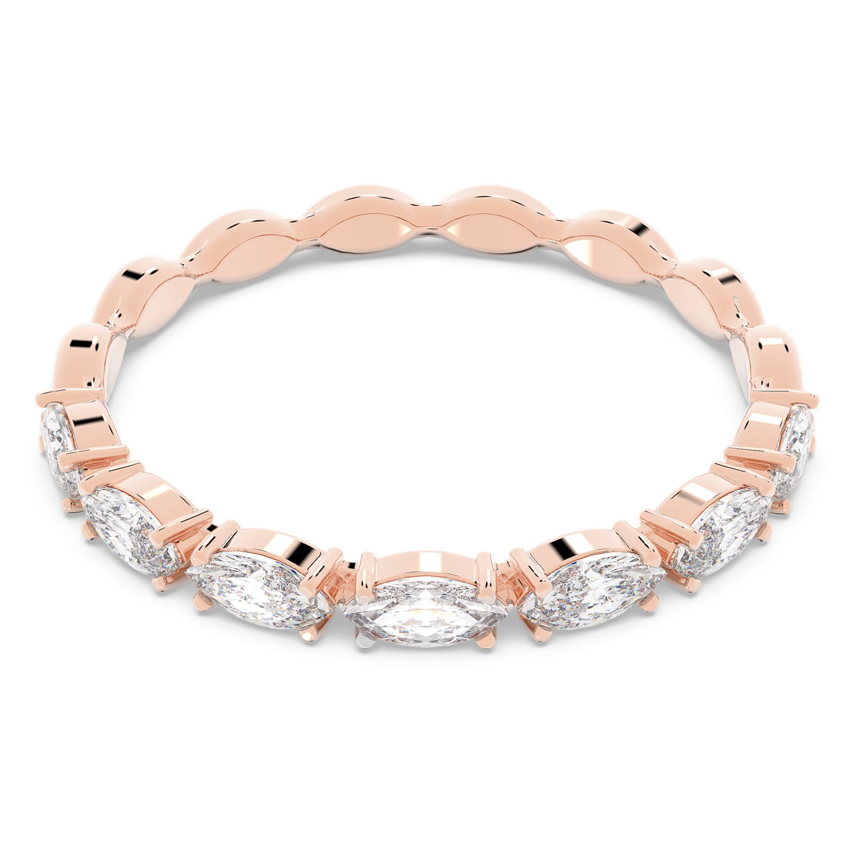 Matrix Vittore ring, Marquise cut, White, 18K rose gold finish