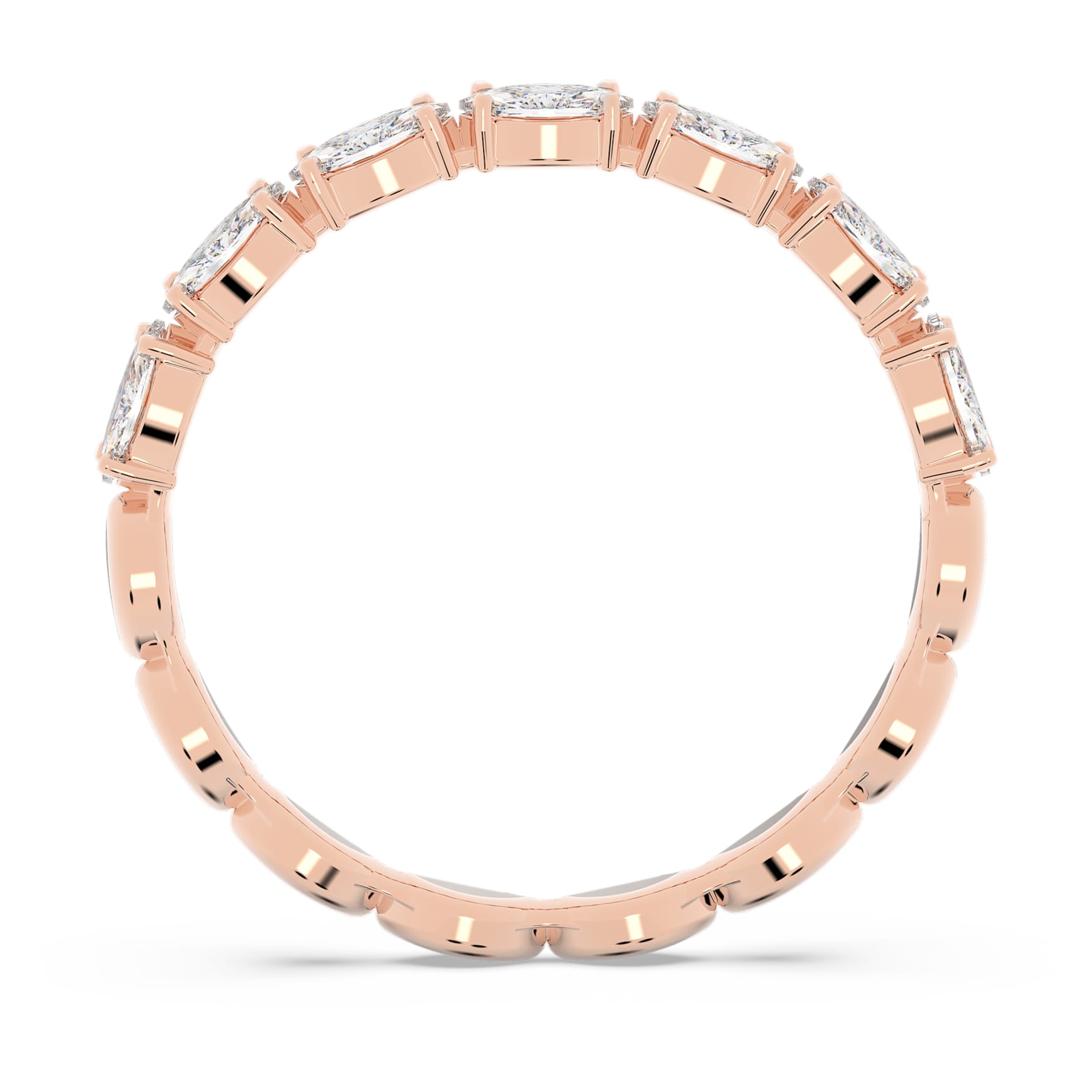 Matrix Vittore ring, Marquise cut, White, 18K rose gold finish